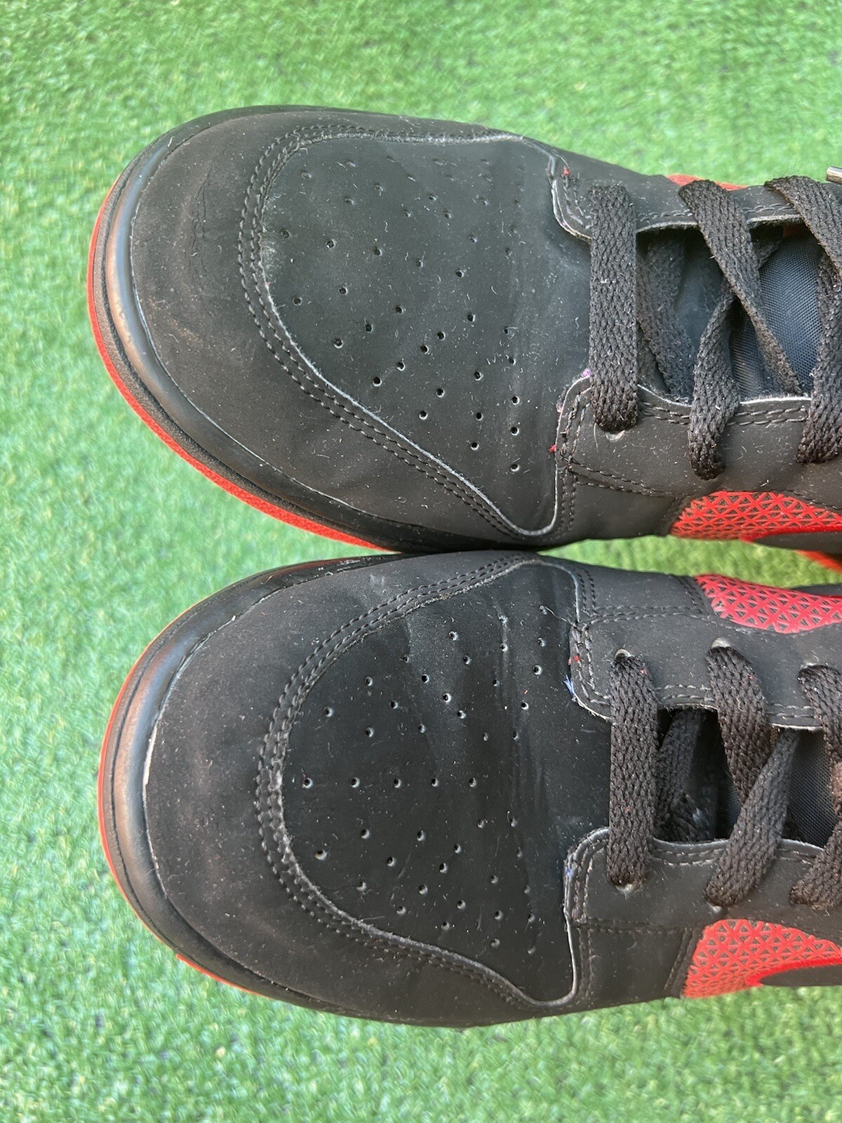 Nike Dunk High Retro Black Red Bred Mens Size 11 US 317982-055 Pre 