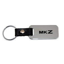 Lincoln MKZ Chrome Key Chain Fob - Engraved Black MKZ Logo - Made in USA