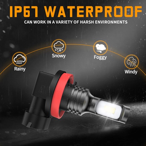 9005 H11 LED Headlight Super Bright Bulbs Kit 8000K White 330000LM HIGH LOW Beam - Picture 15 of 18