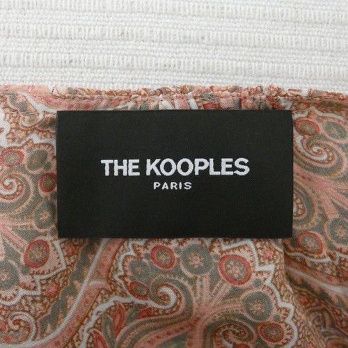 The Kooples Blouse Pink Paisley TopFaux Wrap Silk Blend Frilly Puff Sleeve UK 8 - Picture 9 of 10