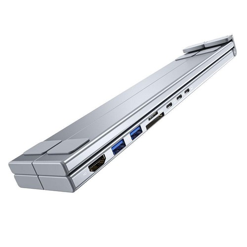 8 w 1 stojak na laptopa USB C HUB stacja dokująca do laptopa K8Q9 wsparcie U8E0 Q6U6 Z1E1 - Zdjęcie 3 z 14