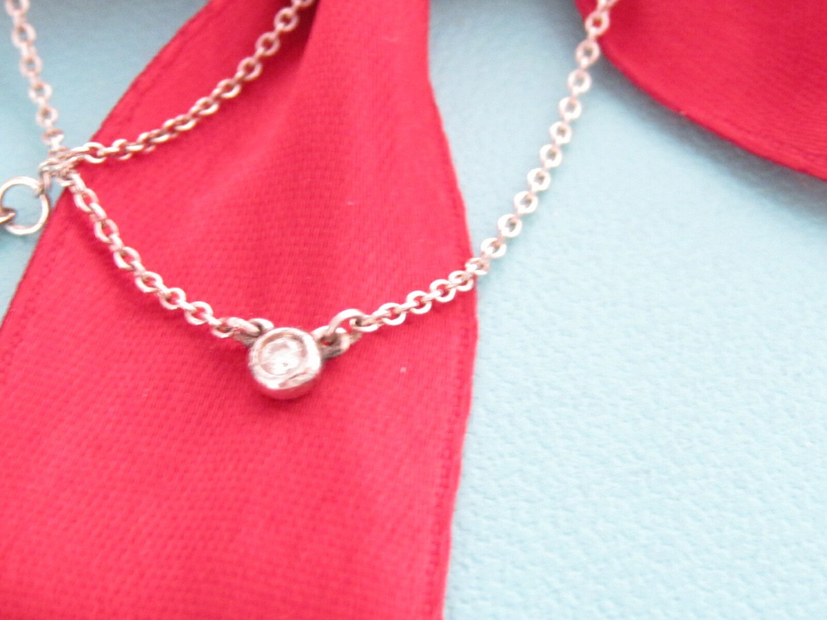 [Tiffany & Co.] Diamond By The Yard 0.03カラット ペンダント Tiffany & Co Silver Diamond By The Yard 0.03 CT Peretti