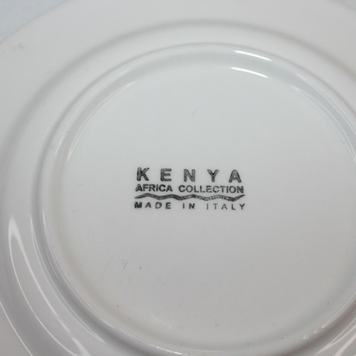 Kenya Africa Collection 8" Giraffe Zebra Salad Plates Set Of 2 L. Mauri Italy - Picture 7 of 12