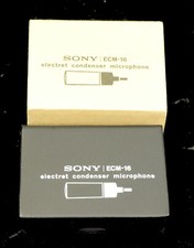 Sony ECM-16 Electret Condenser Microphone  15' Ext Cord, Manual, Box,  Clip