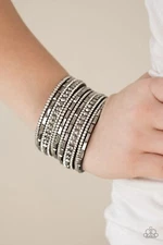 Paparazzi Bracelet "Wham Bam Glam"-Hematite.