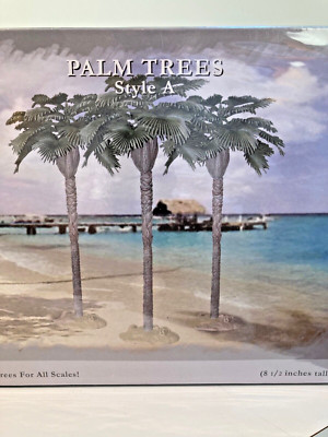 Multi Scale 8.5 inches High PEGASUS Hobbies 3 PALM TREES [Style A] in Opened Box