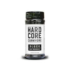 Hardcore Carnivore Black Charcoal Beef Seasoning for Steak and BBQ, Large Shaker