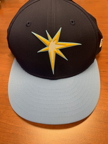 New W O Sticker Tampa Bay Rays New Era 59fifty Sun Logo Hat 7 1 2 Msrp 36 Ebay