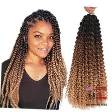 Ombre Passion Twist Hair Water 18 Inch Pack of 6 Black-dark brown-light brown
