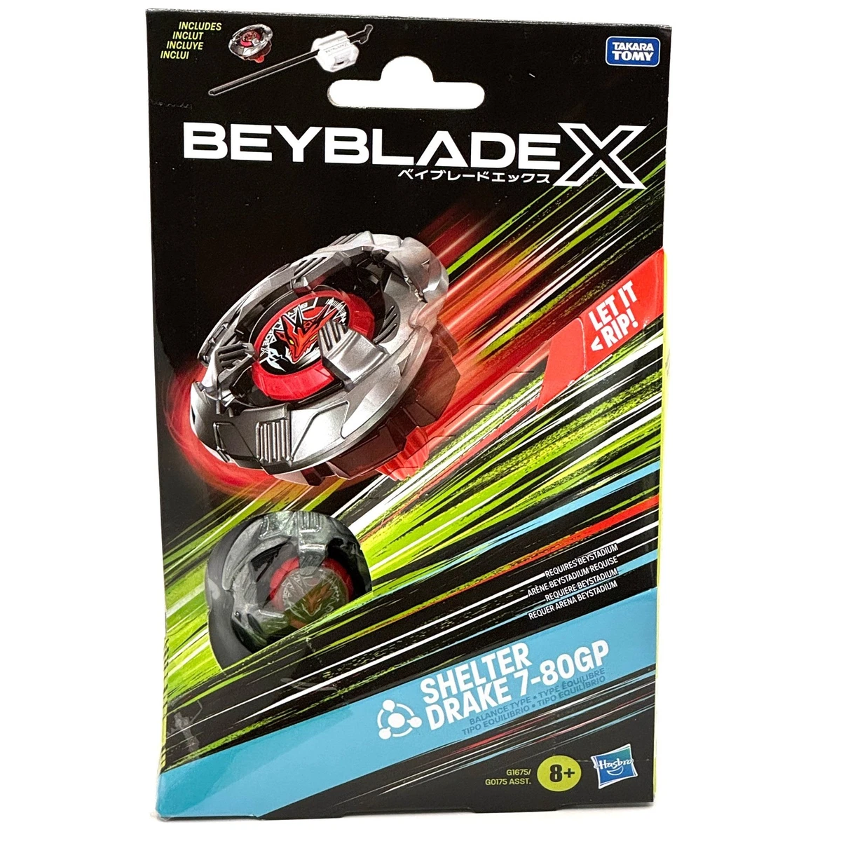 Hasbro Beyblade X Shelter Drake 7-80GP | eBay