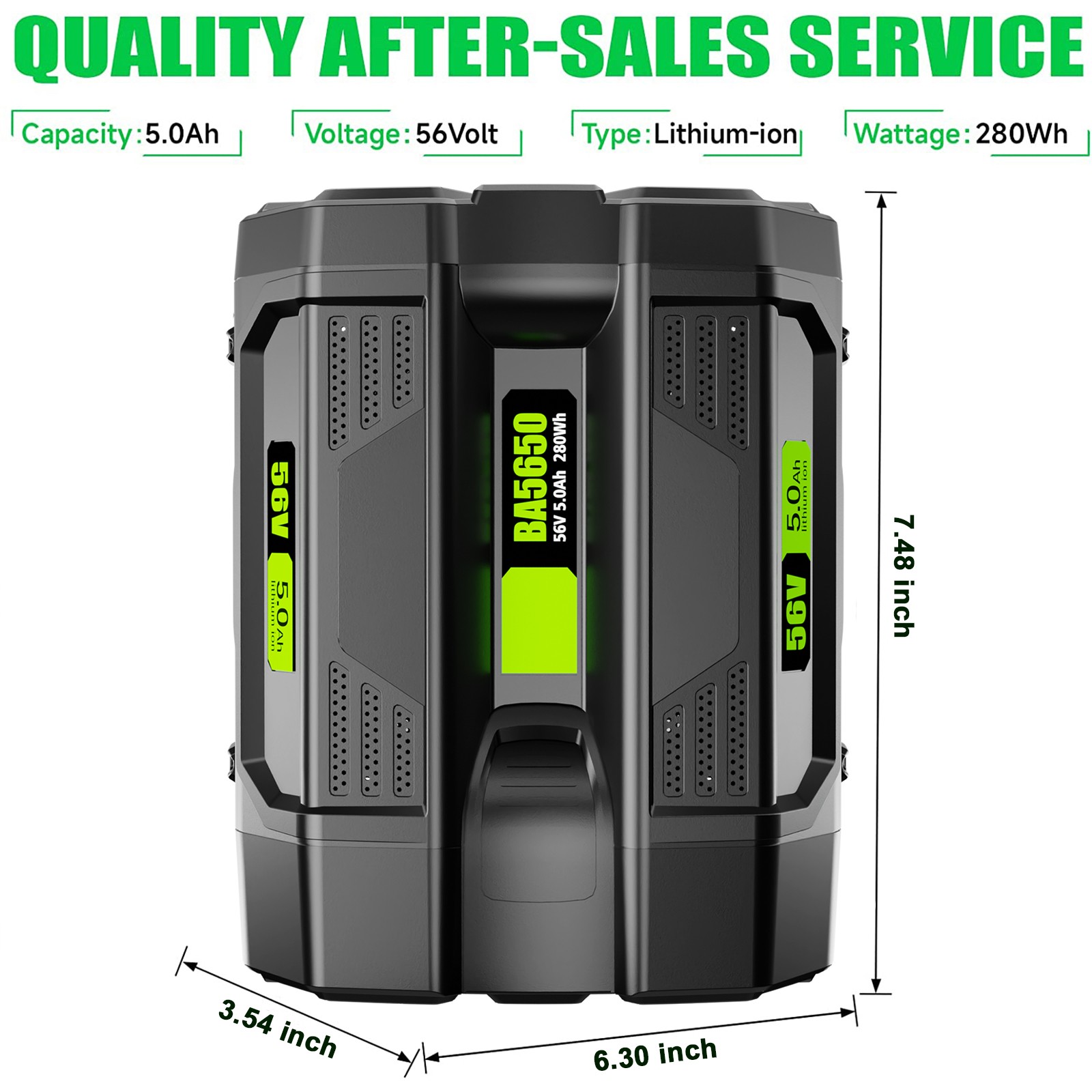 12Ah / 9.6 Ah / 5 Ah Li-ion Battery For EGO 56V BA1400T BA4200 BA2800 ST1502LB