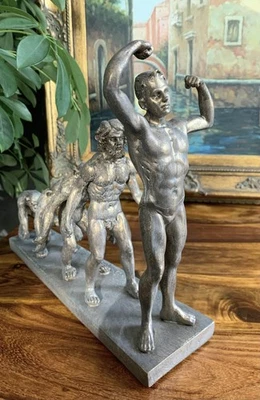 Skulptur Evolution  Affe Mensch Kunst  Deko Figur 32 cm  Polyfigur Neu - Bild 1 von 4