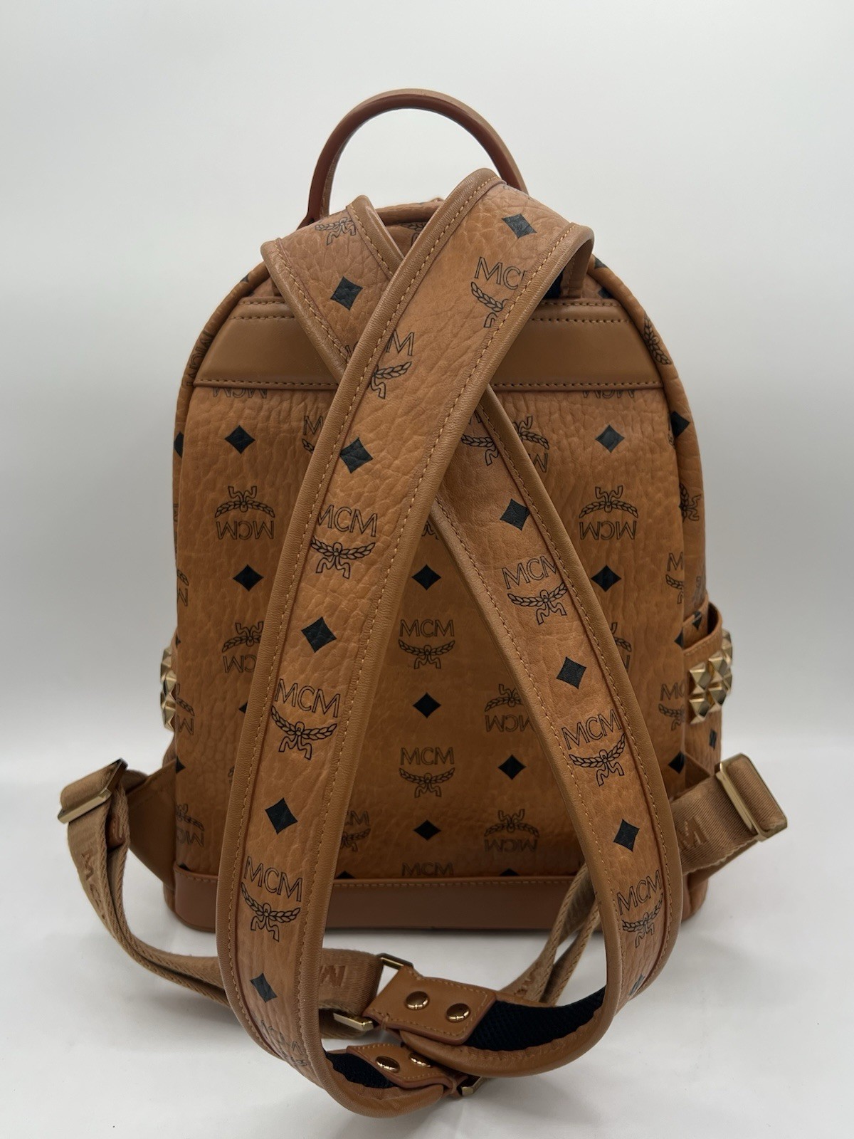MCM Backpack Medium Brown Leather - image 5
