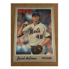 Topps 2019 Heritage Jacob deGrom #11 1970 Cloth Stickers Mets MLB