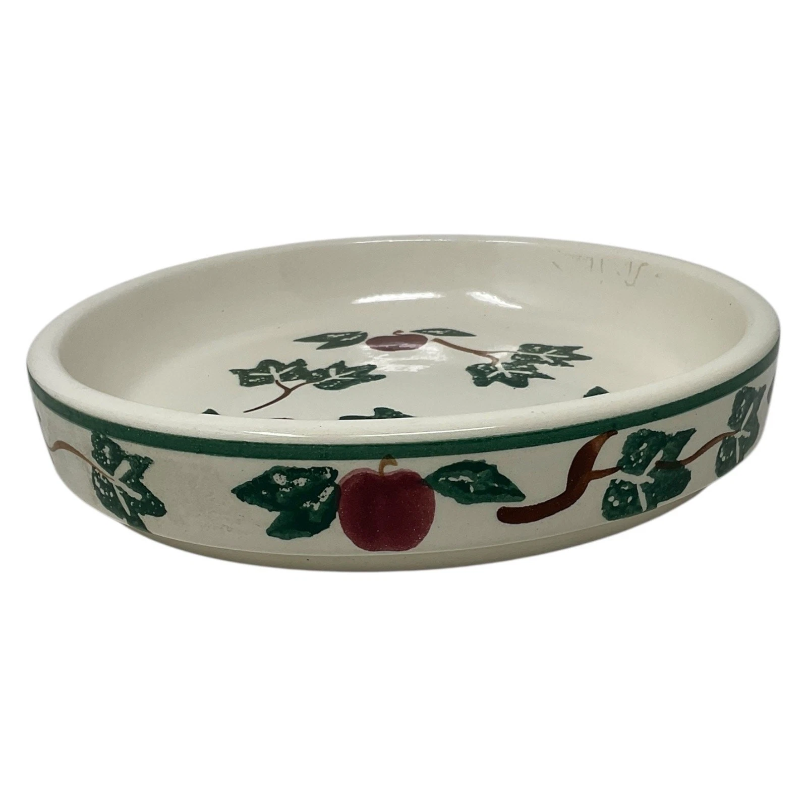 Crock Shop Santa Ana CA Apple Ivy Deep Dish Pie Plate Hand Painted Stoneware