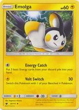 Emolga - 35/111 - Uncommon (Lp) Crimson Invasion - Lightning Pokémon
