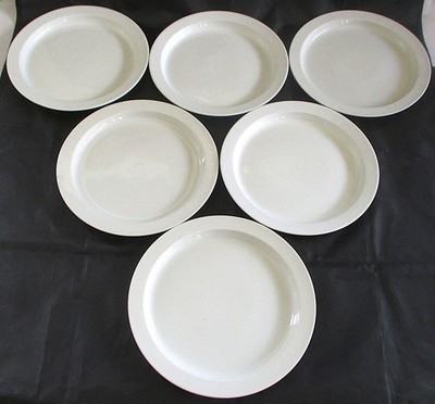 Dansk Bistro Bisserup White Salad Plates 8 3/4 Inches Japan / Portugal 6 Pieces 