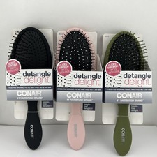 Conair Detangling Hair Brush for Wet or Dry Hair, Full Sz Detangler Brushes, 3PK