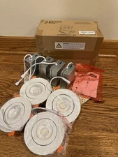 CLOUDY BAY [4-Pack] 4 inch 5 Color Swivel LED