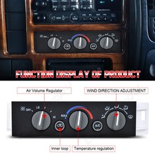 A/C Heater Control Panel Climate Control Module Without Without Window Switch