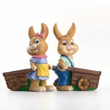 Hasenfigur mit Korb Wetterfest Kaninchen-Pflanztopf Wetterbest&auml;ndig f&uuml;r