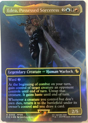 MTG Edea Possessed Sorceress (Borderless Foil) Commander: Final Fantasy 448  FF8