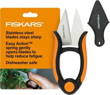 Fiskars 5" Herb Snips Garden Shears with Sheath SoftGrip Handle Dishwasher Safe