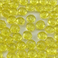 100pcs 12mm Acrylic Crystal Beads, Faceted Rondelle Acrylic Spacer Bea