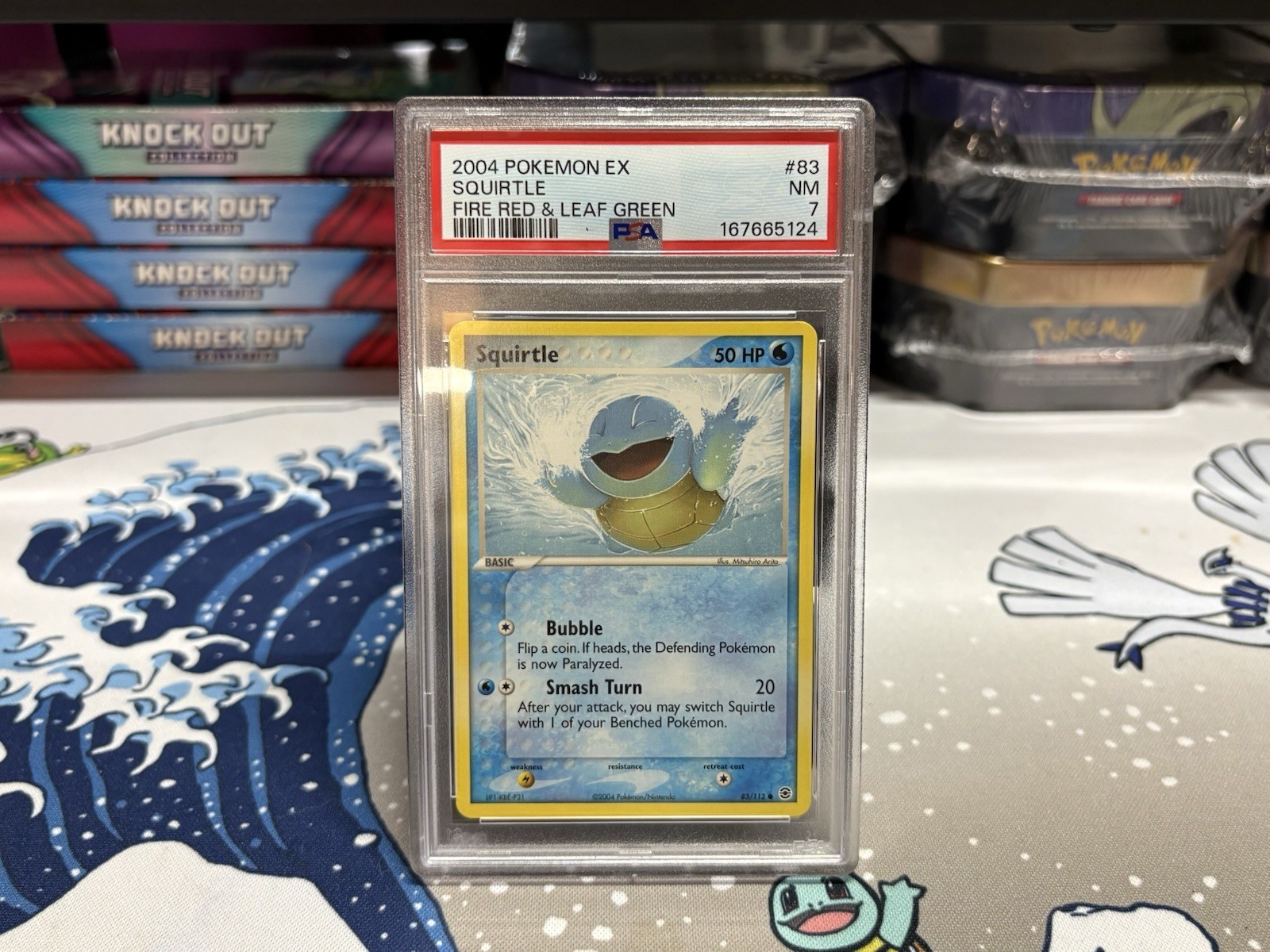2004 POKEMON EX FIRE RED & LEAF GREEN #83 SQUIRTLE PSA 7