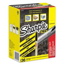 Sharpie Industrial Permanent Markers 36 Count Black Fine Tip Heat Resistant