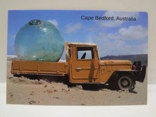 4 X 6 INCH GLASS FISHING FLOAT POST CARD AUSTRALIA BEACHCOMBING TOYOTA FJ45