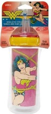 New Tomy DC Wonder Woman Insulated Straw Cup 9 Oz.