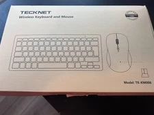 TECKNET Wireless Keyboard and Mouse Combo, Mini Cordless Computer Keyboard 
