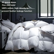 Cotton Goose Down Quilt Five-Star Hotel Duvet Super Soft Fluffy Queen King Size
