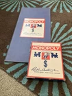 Vintage 1935-37 Monopoly Board Game Parker Bros Blue Box & Board w/ Instructions