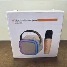 Portable Wireless Karaoke Speaker With 2 Wireless Microphones Blue