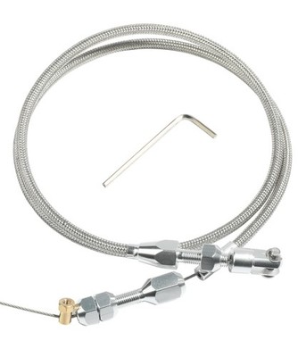 Zlirfy 36'' Throttle Cable Kit,Car Braided Throttle Cable,LS Swap Steel Braide...