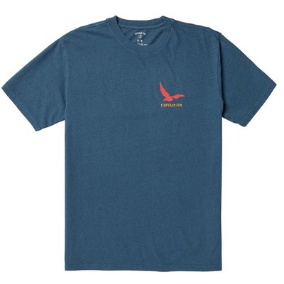 Captain Fin Sunrise Herren Grafikdruck T-Shirts Sommer Kurzarm Baumwolle Oberteil