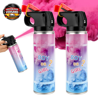 Gender Reveal Rauchbombe 2er Set biologisch abbaubar für Babyparty Jungen Mädche
