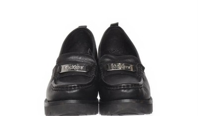   Kickers Loafer / Pumps   Chunky Plateausohle   Leder   schwarz  