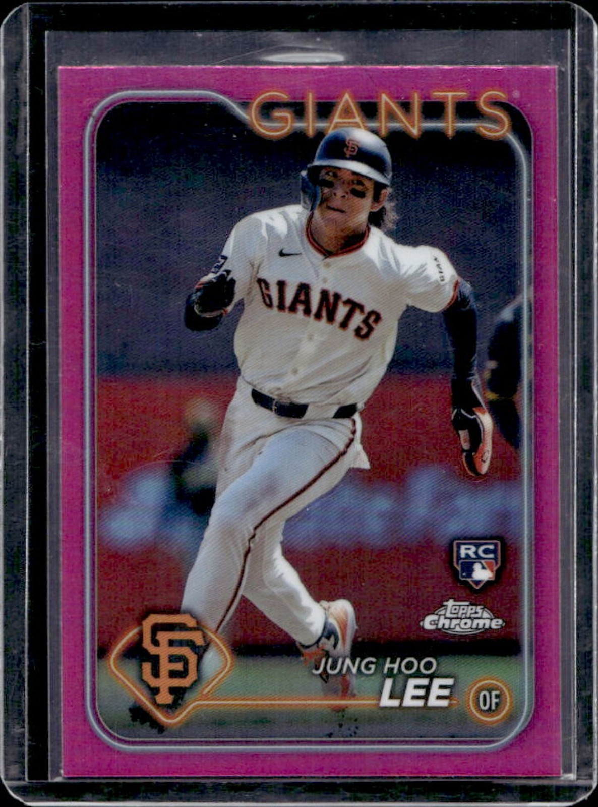 2024 Topps Chrome Jung Hoo Lee RC Pink Refractor Rookie #201 Giants