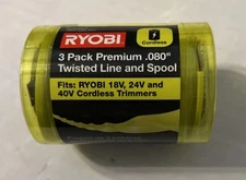 Ryobi Replacement Twisted 0.080 In. String Trimmer Auto Feed Line Spools 3-Pack