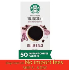 Starbucks VIA Italian Roast Instant Coffee 50 Packets... a19.5