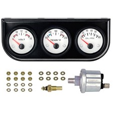 3 In 1 Auto Gauge Meter Kit 52mm Volt Water Temp Oil Pressure Black Console 3 In 1 Auto Gauge Meter Kit 52mm Volt Water Temp Oil Pressure Black Console