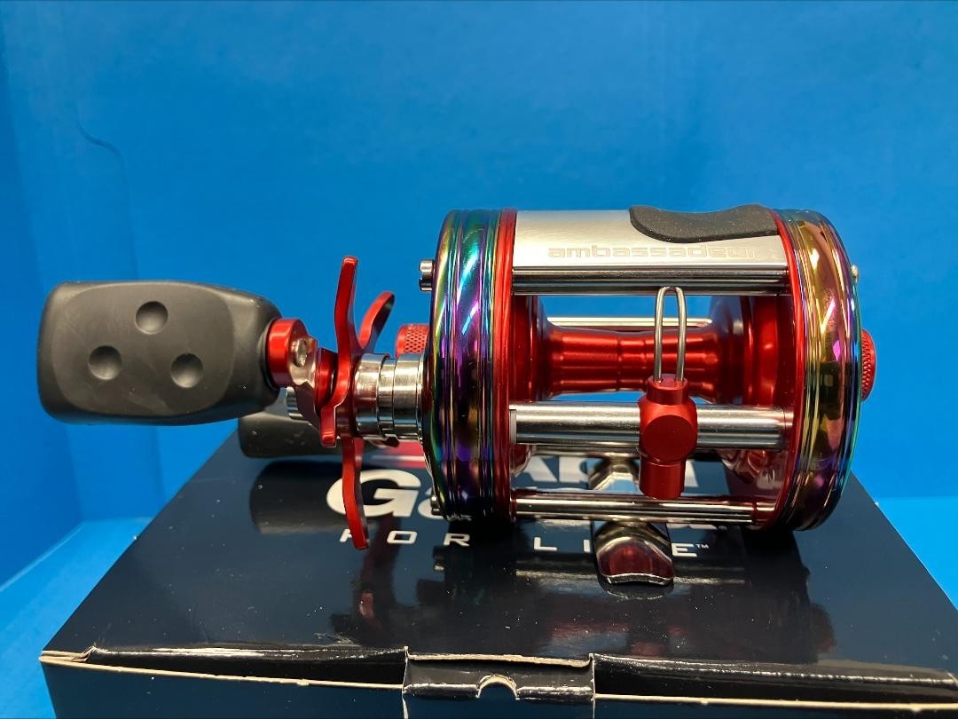 リール ABU 6500c blood red Abu Garcia AMBASSADEUR 6500 CS Rainbow BLOOD RED MM PRO ROCKET