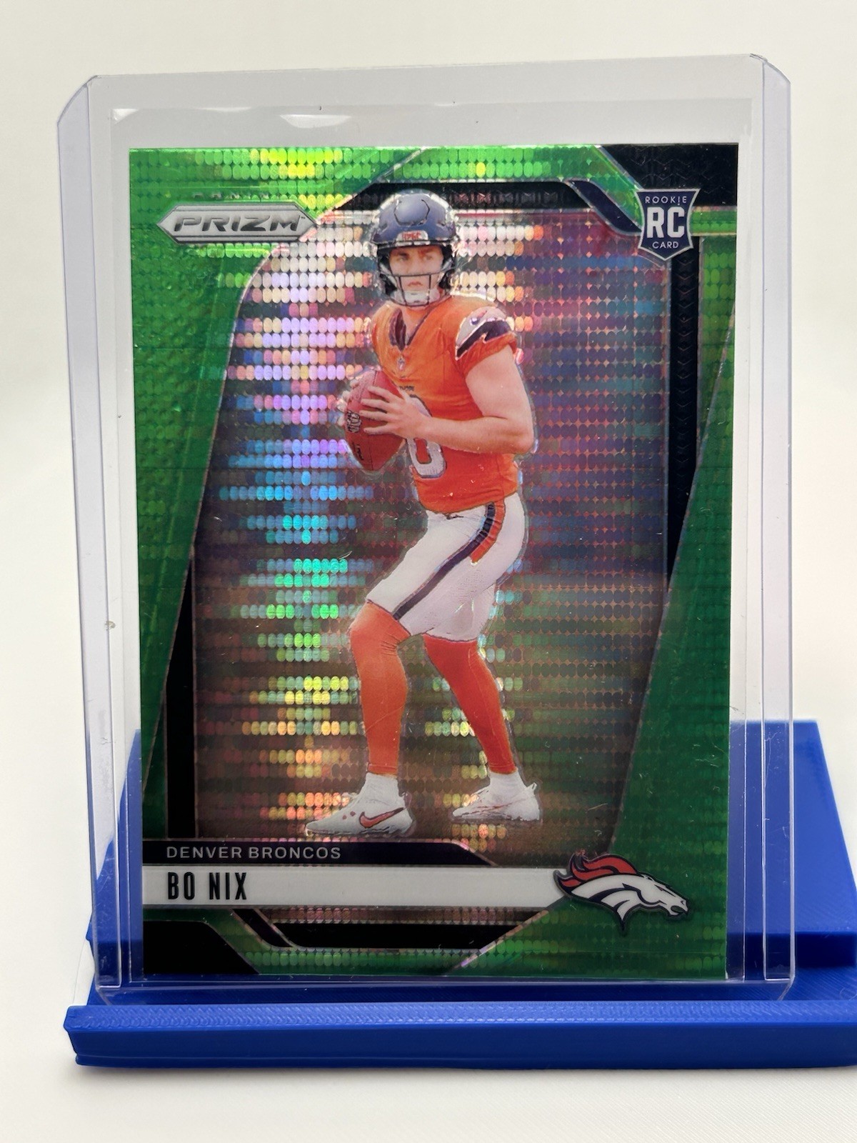 2024 Panini Prizm BO NIX ROOKIE NEON GREEN PULSAR PRIZM #309 DENVER BRONCOS