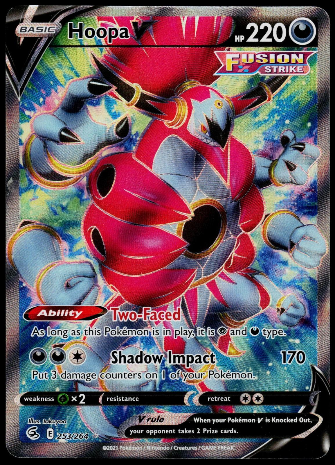 Hoopa V 253/264 Fusion Strike - Holo Pokemon NM/M (Ultra Rare)