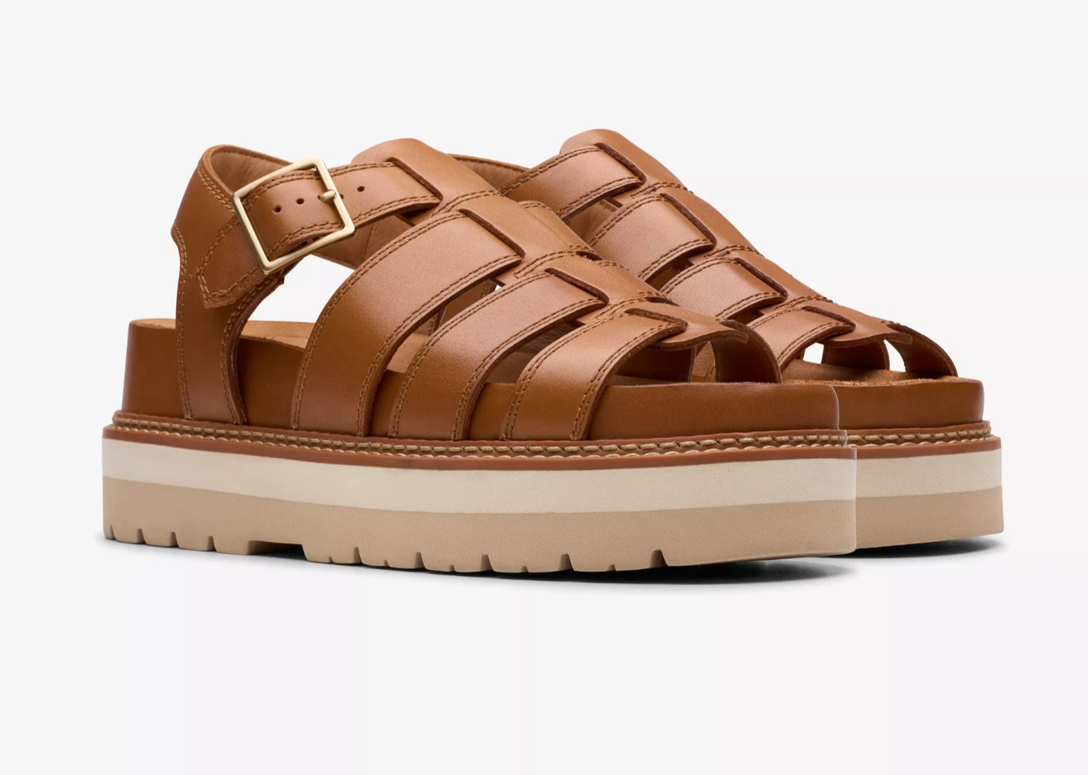 Clarks Ladies ORIANNA TWIST Tan Leather Sandals
Opens in a new window or tab