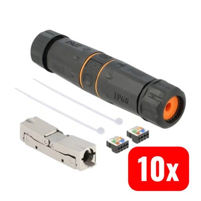 Delock Netzwerk Adapter Kupplung LSA LSA Verbinder Schwarz geschirmt 10 SETS