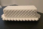Vintage 1940s Westmoreland English Hobnail Milk Glass Butter Dish PRISTINE